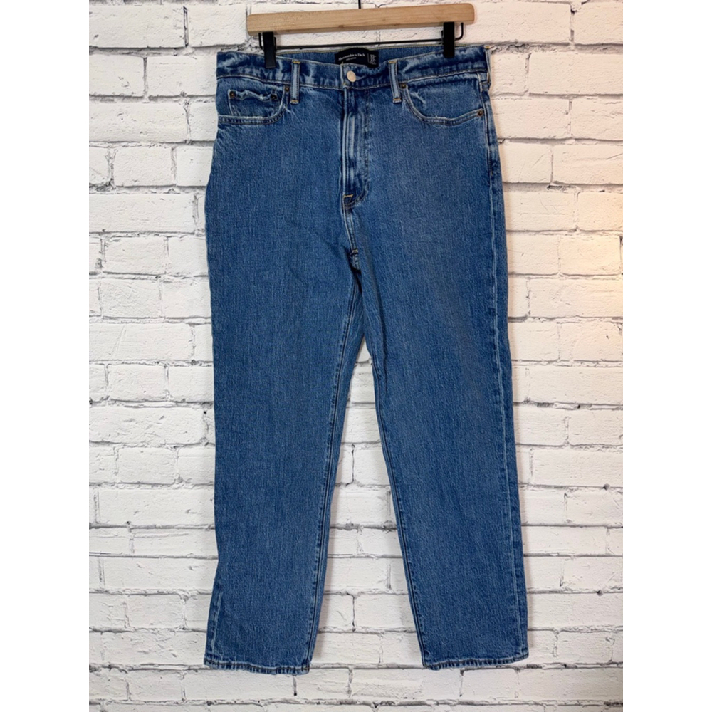 Men's Abercrombie & Fitch Straight 90’s Loose Fit Blue Jeans Size 33x32